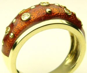 e7205-1-brown-orange-enamel-ring