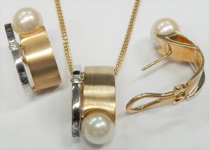 11-13 MM HUGE gray pearl earrings olivine 18K GOLD pendant party earbob    gray