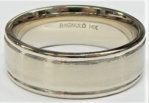Gemini Groom & Bride 18K Gold Filled Anniversary Wedding Titanium Rings Set Width 6mm & 4mm Men Ring Size 4.5 14 Women Ring Size