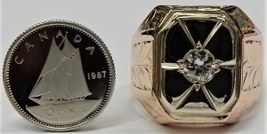 Details about   DV ITALY New Gentlemens Ring W/0.80ctw CZ Made in Black Leather & 925 S.Silver 