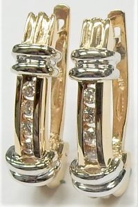 G-H,I1-I2 Sterling Silver Dangle Earring Jackets with Diamonds 0.21 ct. tw.