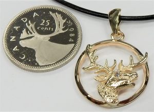 Sterling Silver 35mm Deer with 7.5 Charm Bracelet Jewels Obsession Deer Pendant