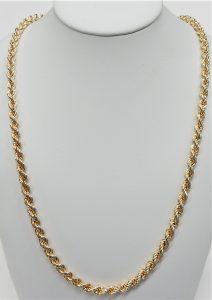 with Secure Lobster Lock Clasp Jewel Tie 10k Yellow Gold 1.65mm Diamond-Cut Cable Chain Necklace 