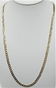17" Polished Puffed Crescent Necklace Real 14K Yellow Gold 2.4gr