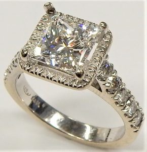 Engagement Ring I1 H 0.30Ct Round Cut Diamond 14Kt Solid Gold Channel Set 2.50MM 