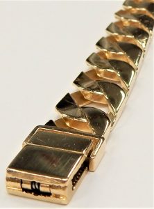 Blank ID Stainless Steel Men's 16mm Wide Link Bracelet Bangle Wristband 8.1" 