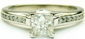 e7928 0.95ct tw princess cut ring