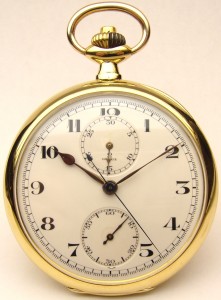 e8101 Omega pocket watch chronograph 18kt