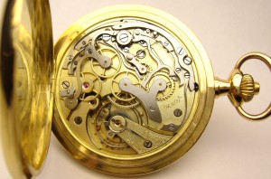 e8101.2 Omega 18kt gold pocket watch chronograph
