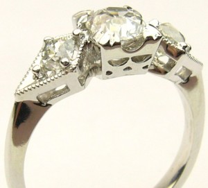 e8163.1 mine cut diamond ring