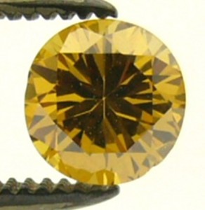 e6251 0.44ct orange diaond treated