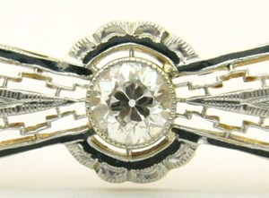 e8459.1 Antique filigree diamond brooch