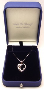 Mother and child diamond pendant