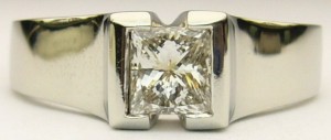 e7597 0.72ct princess cut solitaire