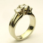 e8835.1 Michael Smiley three stone diamond ring