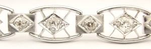e8921.1 Art Deco diamond bracelet 14 karat gold
