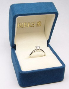e9034 BIRKS diamond ring box platinum