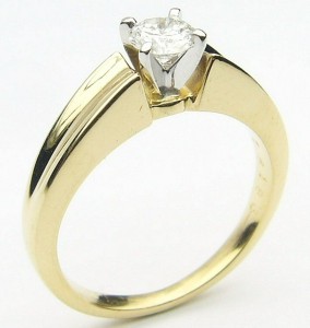 e9130 diamond solitaire 18kt. platinum