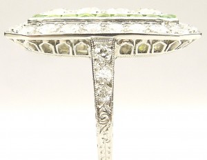 e9263 demantoid andradite garnet diamond art deco ring