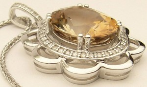 e9304.1 imperial topaz and diamond pendant