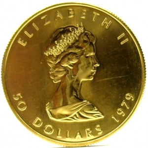 e9339 1979 Cadian Maple Leaf $50.00 fine gold coin 999