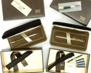 e9407 solid 14kt. gold pen and fountain pen Cross set