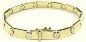 e9414 14kt. two tone Italian made bracelet