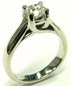 e9594 Lucida solitaire diamond ring 0.63ct. SI1-F