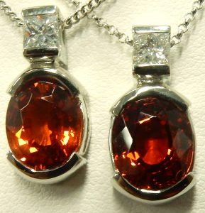 e9611 e9612 spessartite garnet pendants