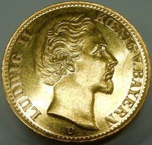 e9807 20 Mark Germany Ludwig II 1874 coin 002