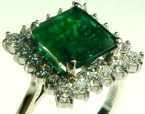 e9831 1.64ct. emerald 0.55ct. tw. diamond ring 18kt. white gold 005
