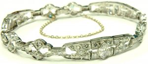 e9901 platinum Art Deco diamond bracelet 005
