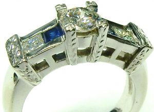 e9906 custom diamond and sapphire ring 14 karat 002