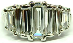 e10245 BIRKS platinum baguette diamond ring 001