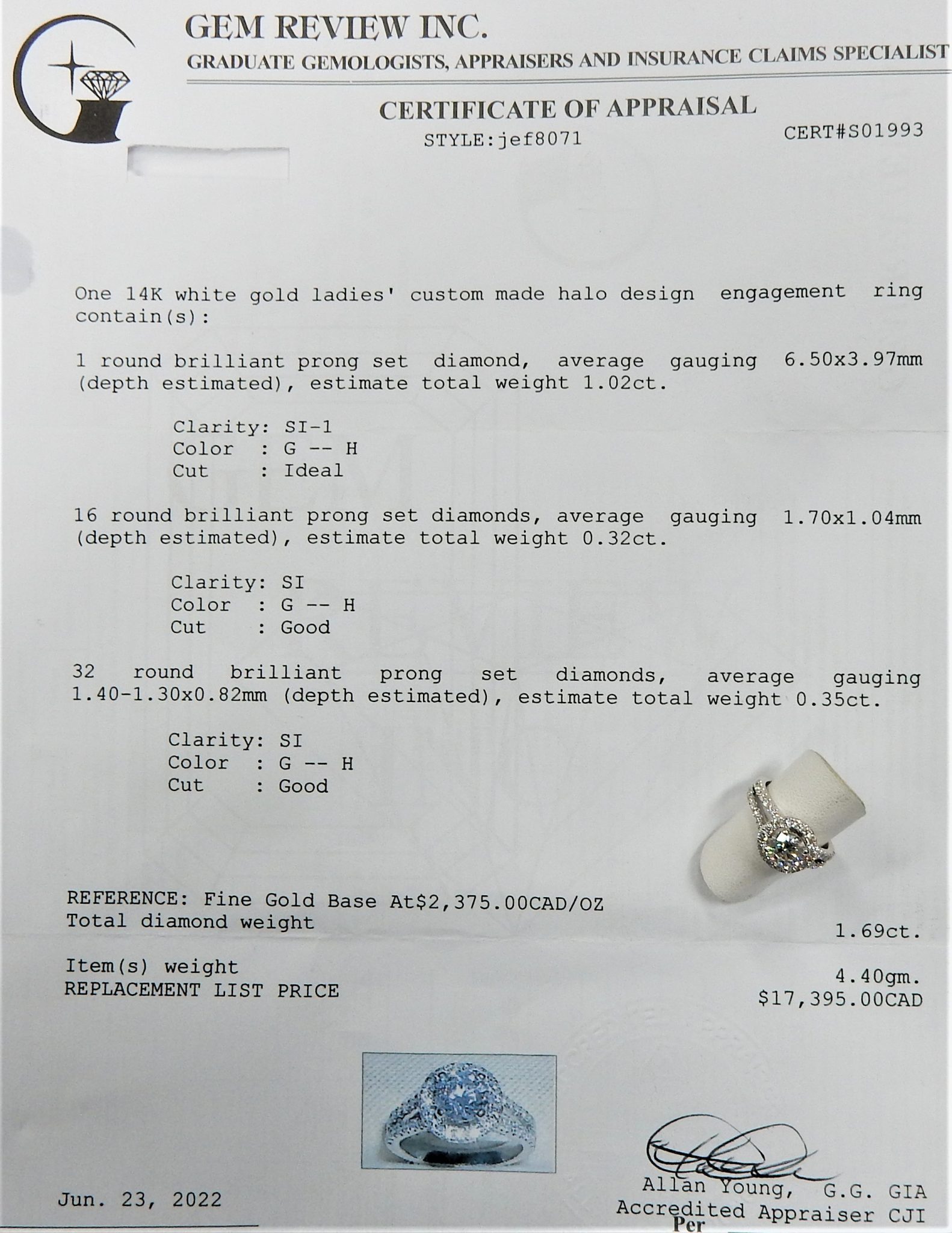 Bill Le Boeuf Jewellers Barrie, Ontario rings 5000 plus