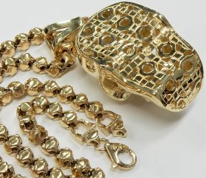 Chunky Gold Chains Handle 24mm 27mm Silver Shiny Curb -  in