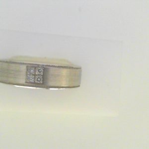 Diamond Ring- Men's 
10 Karat White Men's Diamond Ring 
Finger Size 10 Gram Weight 7 
4 Center Diamonds Shape: Round 0.06