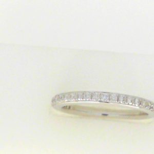 Diamond Wedding/Anniversary Ring 
14 Karat White Wedding/Anniversary Ring Width 2.2mm 
Finger Size 6 Gram Weight 2.5 
 Center Diamond Shape: Round 0.33