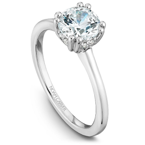 Diamond Semi-Mount Ring 
14 Karat White Ring 
Finger Size 6.5 
1 Center Cubic Zirconium 1.00ct Shape: Round With 8 Round Diamonds 0.06 ctw 1.06