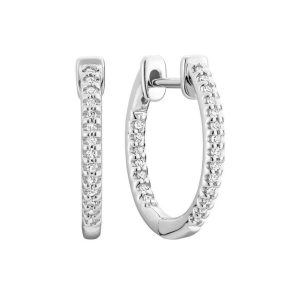 Diamond Earrings 
10 Karat White Diamond Earrings 
 
42 Center Diamonds Shape: Round 0.13