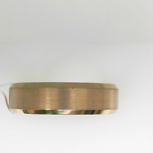 White 18 Karat Palladium Polished Band Ring Width 6 mm 
Size: 10