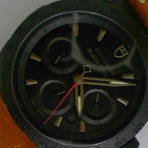 Estate Rolex Chronograph 
Vendor Style #: 42000CN Fast Rider Black Sheild SN: i326307 Strap
42mm StainlessSteel
Dial: Back Hash 
Box Not Included/Papers Not Included
Condition Very Good
1 Year Warranty