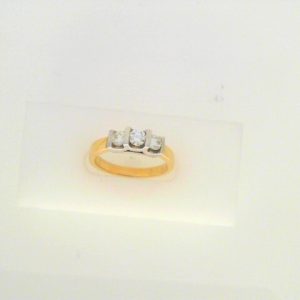 Diamond Engagement Ring 
14 Karat Yellow/White Engagement Ring 0.5twt
Finger Size 6.5 
 Center Diamond Shape: Round 0.5