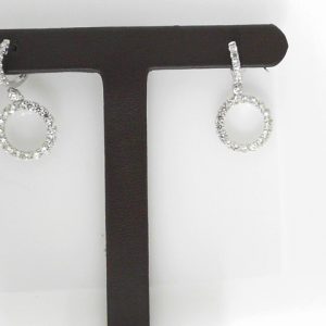 Diamond Earrings
14 Karat White Diamond Earrings
Gram Weight 3.74
50 Center Diamonds Shape: Round 1.83