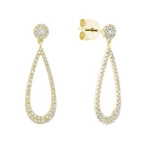 Diamond Earrings
14 Karat Yellow Diamond Earrings
Gram Weight 1.94
78 Center Diamonds Shape: Round With 20 Round Diamonds 0.07 ctw and 12 Round Diamonds 0.06 ctw and 2 Round Diamonds 0.06 ctw 0.41