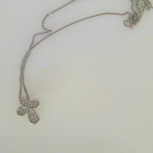 Diamond Pendant/Necklace
14 Karat White Diamond Pendant
Gram Weight 4.7 Chain Style: Curb 14 Karat White Length: 16in
Center Diamond Shape: Round 0.21