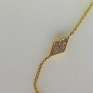 Diamond Bracelets
14 Karat Yellow Diamond Bracelet Length: 7in
Gram Weight 1.58
25 Center Diamonds Shape: Round 0.06