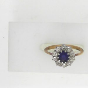 Sapphire Estate Ring
18K/Platinum Yellow Sapphire Ring With Finger Size 6.25
Gram Weight 2.6
1 Center Sapphire 0.50ct Shape: Oval With 10 Round Diamonds 0.50 ctw