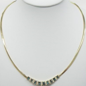 Alexandrite Estate Pendant
14 Karat White Alexandrite Pendant
Gram Weight 18.8 Chain Style: Omega 14 Karat Yellow
Center Alexandrite Shape: Oval Round Diamond 0.75 ctw