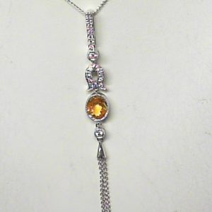 Sapphire Estate Pendant
Sapphire Pendant
Gram Weight 4.07
1 Center Sapphire 1.42ct Shape: Oval With 17 Round Diamonds 0.25 ctw